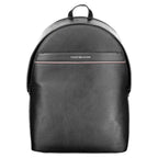 Tommy Hilfiger Black Polyester Men Backpack