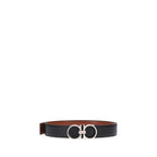Ferragamo Brown Calf Leather Bos Taurus Regular Belt