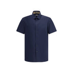 Burberry Blue Cotton Shortsleeve Shirt