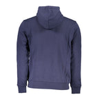 North Sails Blue Cotton Men Sweater with Hood