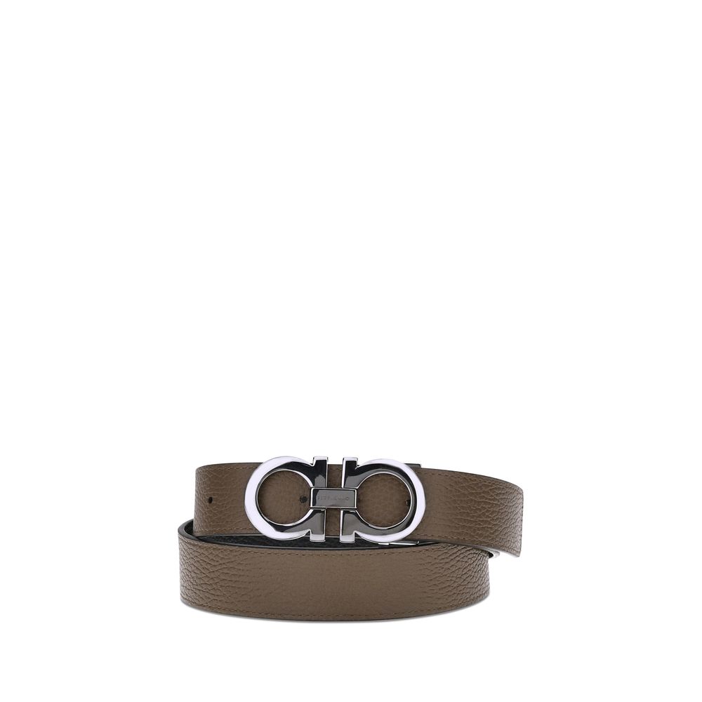 Ferragamo Brown Calf Leather Bos Taurus Regular Belt