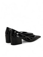 Prada Black Leather Cut-Out Pumps 55