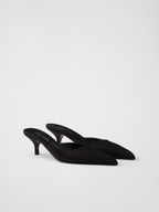 Prada Black Satin Sabot