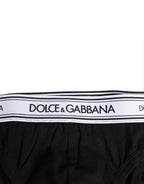 Dolce & Gabbana Black Cotton Stretch Regular Brief Underwear