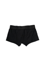 Dolce & Gabbana Black Cotton Stretch Regular Boxer Underwear