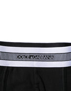 Dolce & Gabbana Black Cotton Stretch Regular Boxer Underwear