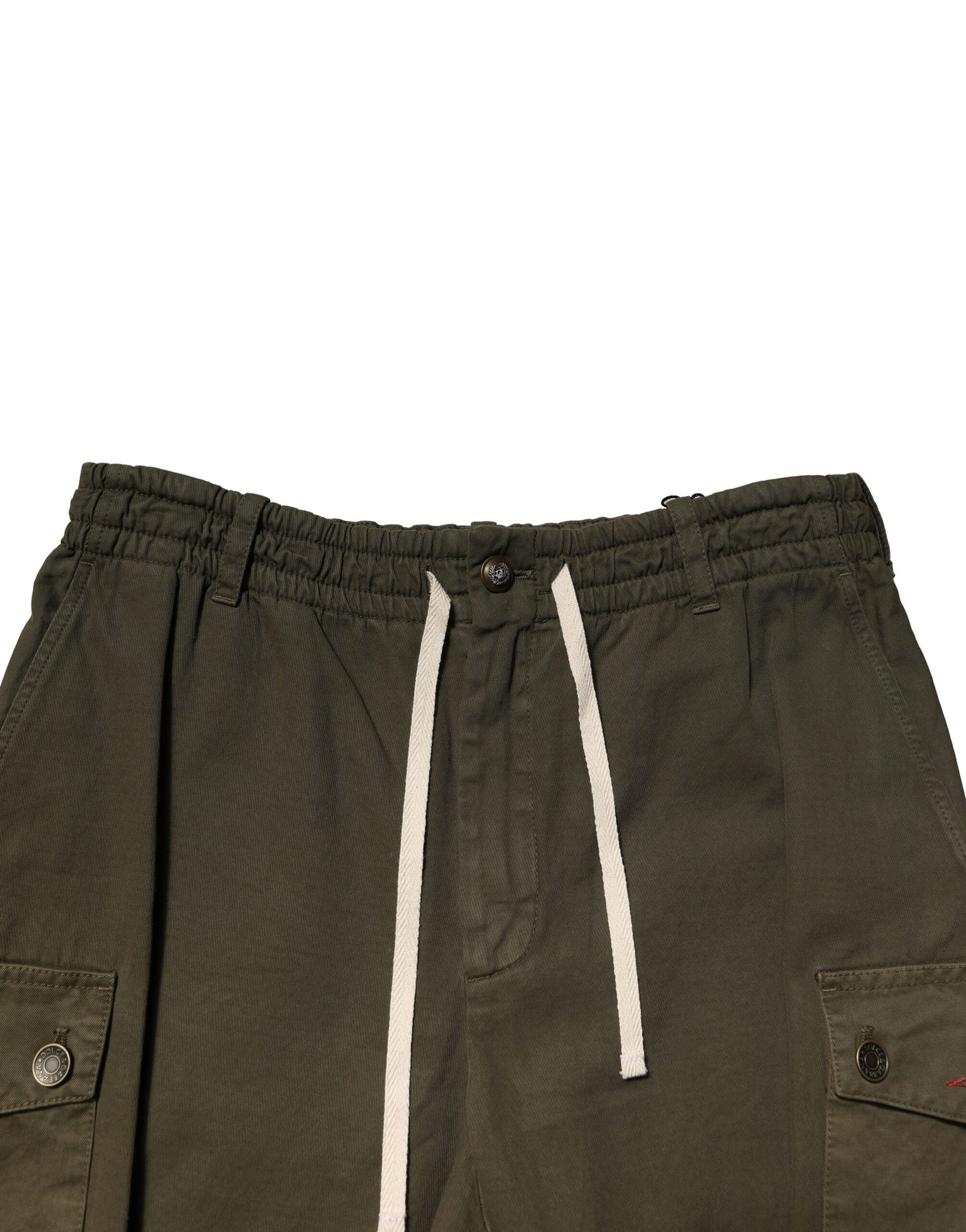 Dolce & Gabbana Brown Cotton Cargo Drawstring Pants