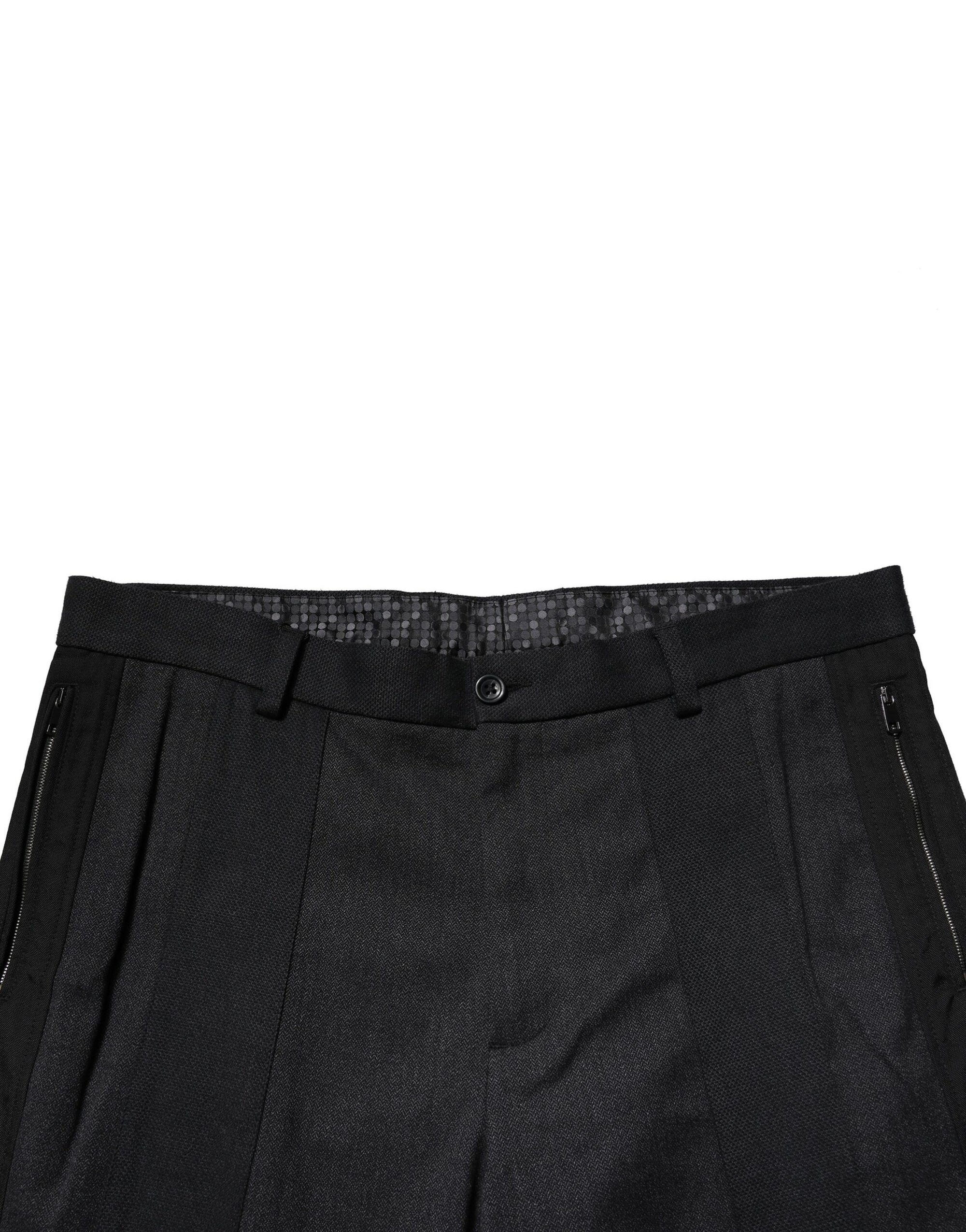 Dolce & Gabbana Black Cotton Dress Slim Formal Pants