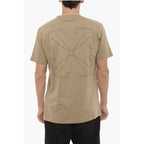Off-White Slim Fit Crew-neck T-Shirt with Embroidered Logo