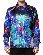 Dolce & Gabbana Multicolor Printed Silk Lounge Casual Shirt