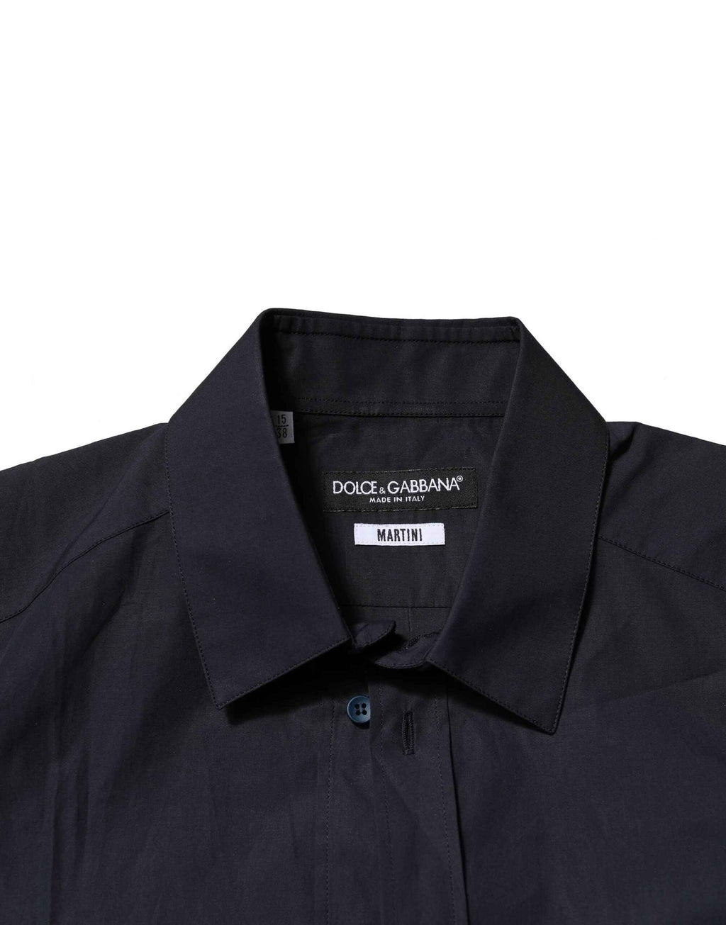 Dolce & Gabbana Dark Blue MARTINI Cotton Dress Formal Shirt
