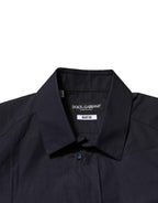 Dolce & Gabbana Dark Blue MARTINI Cotton Dress Formal Shirt