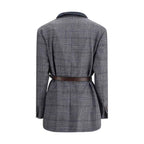 Brunello Cucinelli Gray Fleece Wool Blazer