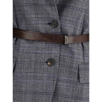 Brunello Cucinelli Gray Fleece Wool Blazer