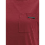 Brunello Cucinelli Bordeaux Cotton T-Shirt