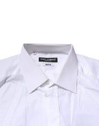 Dolce & Gabbana White MARTINI Long Sleeves Men Formal Shirt