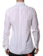 Dolce & Gabbana White MARTINI Long Sleeves Men Formal Shirt