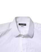 Dolce & Gabbana White MARTINI Long Sleeves Men Formal Shirt