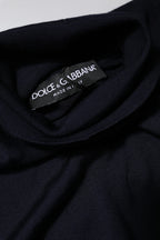Dolce & Gabbana Blue Long Sleeve Turtleneck Pullover Sweater