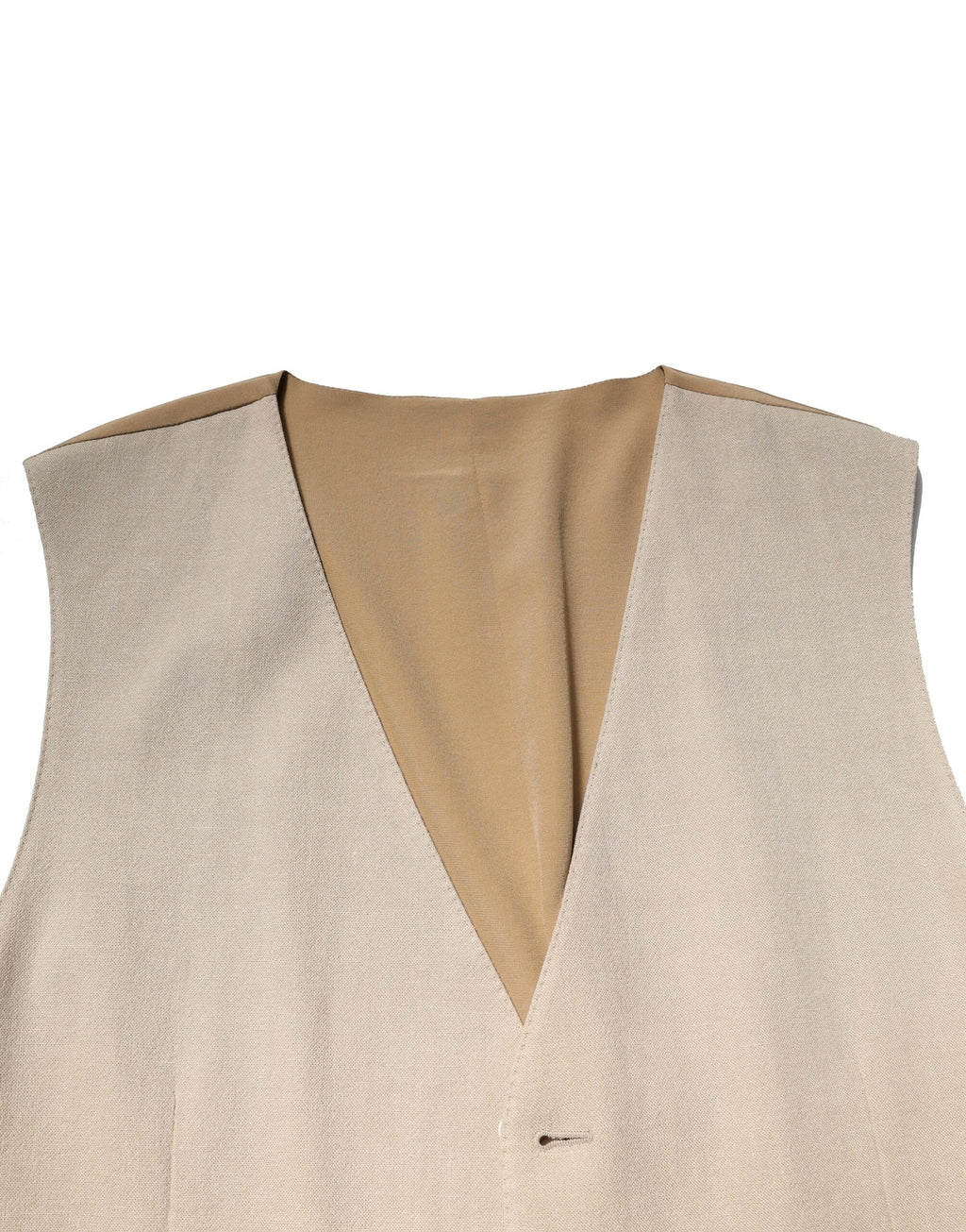 Dolce & Gabbana Beige Linen Dress Formal Men Waistcoat Vest