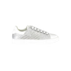 Emporio Armani Silver Leather Women Sneaker