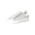 Emporio Armani Silver Leather Women Sneaker