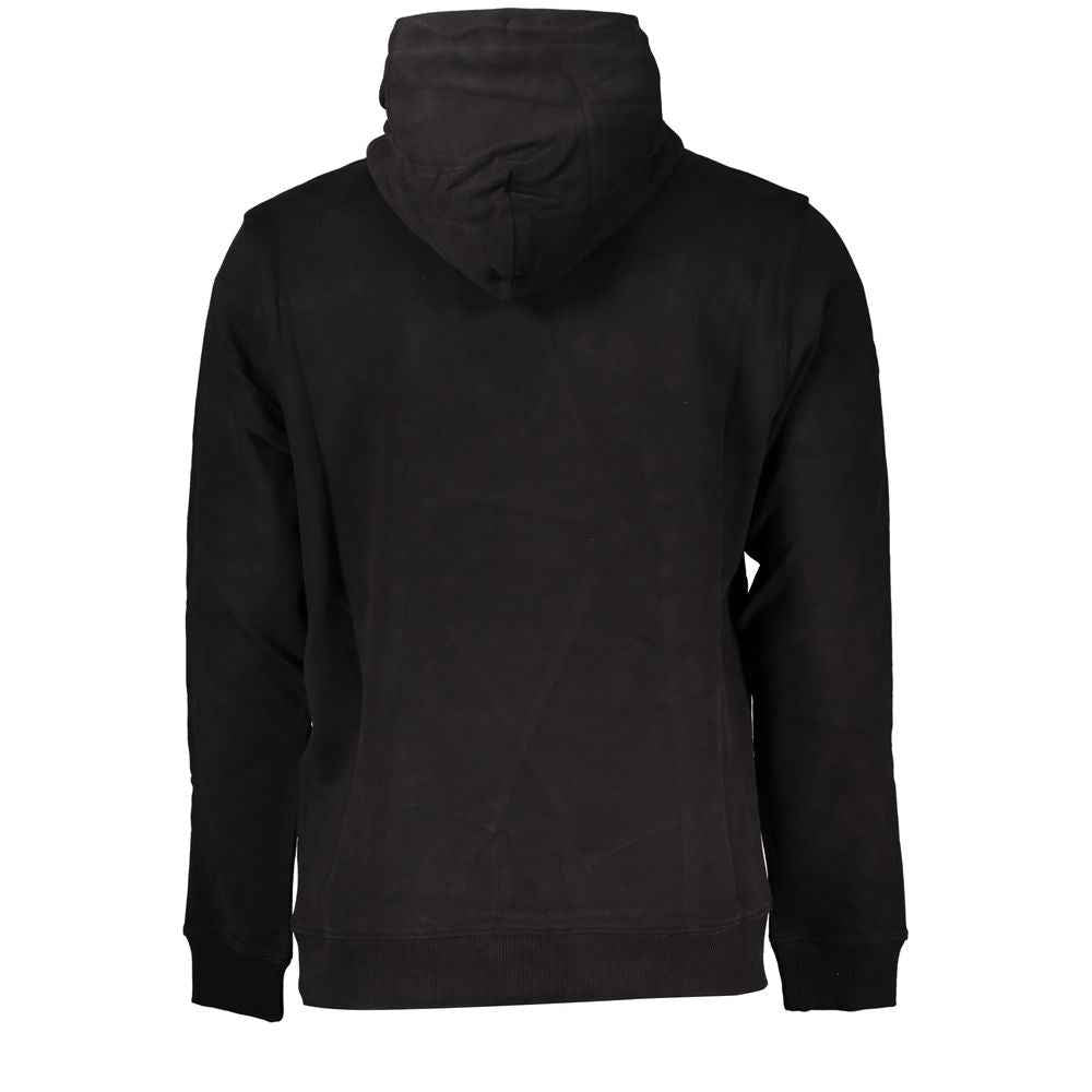 Tommy Hilfiger Black Cotton Men Sweater with Hood