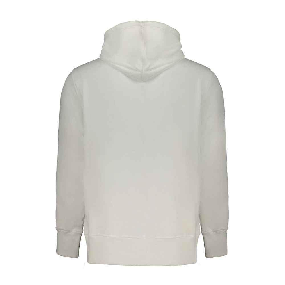 Calvin Klein White Cotton Men Sweater with Hood