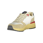 Blauer Beige Polyester Men Sneaker
