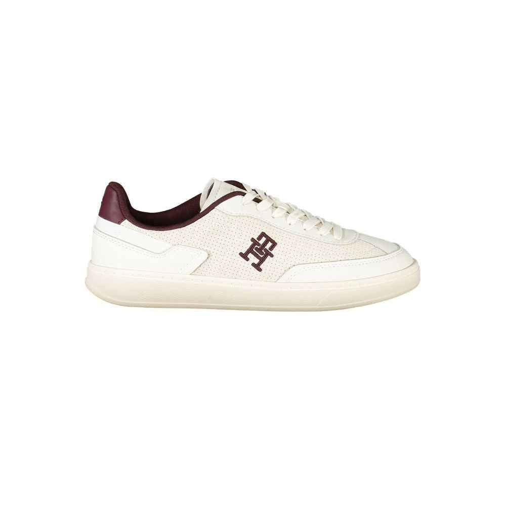Tommy Hilfiger Beige Leather Women Sneaker
