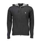 U.S. POLO ASSN. Black Cotton Mens Cardigan