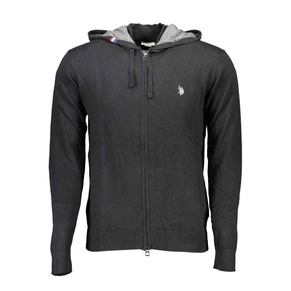 U.S. POLO ASSN. Black Cotton Mens Cardigan