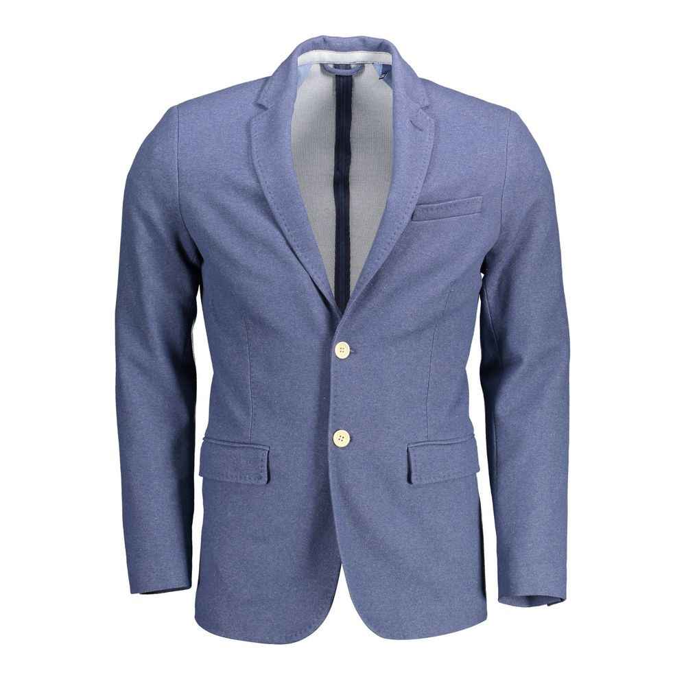 Gant Blue Cotton Men Jacket