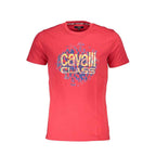 Cavalli Class Red Cotton Men T-Shirt