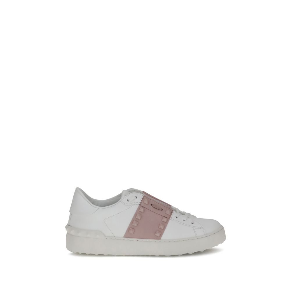Valentino Garavani White Calf Leather Bos Taurus Low Top Sneakers