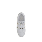 Valentino Garavani White Calf Leather Bos Taurus Low Top Sneakers