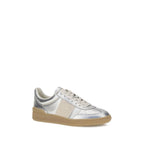 Valentino Garavani Silver Calf Leather Bos Taurus Low Top Sneakers