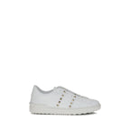 Valentino Garavani White Calf Leather Bos Taurus Low Top Sneakers