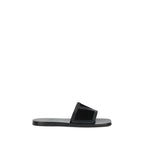Valentino Garavani Black Calf Leather Bos Taurus Sandals