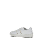 Valentino Garavani White Calf Leather Bos Taurus Low Top Sneakers
