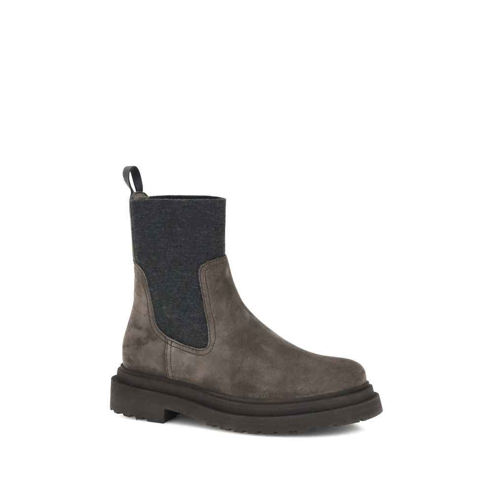 Brunello Cucinelli Suede Ankle Boots