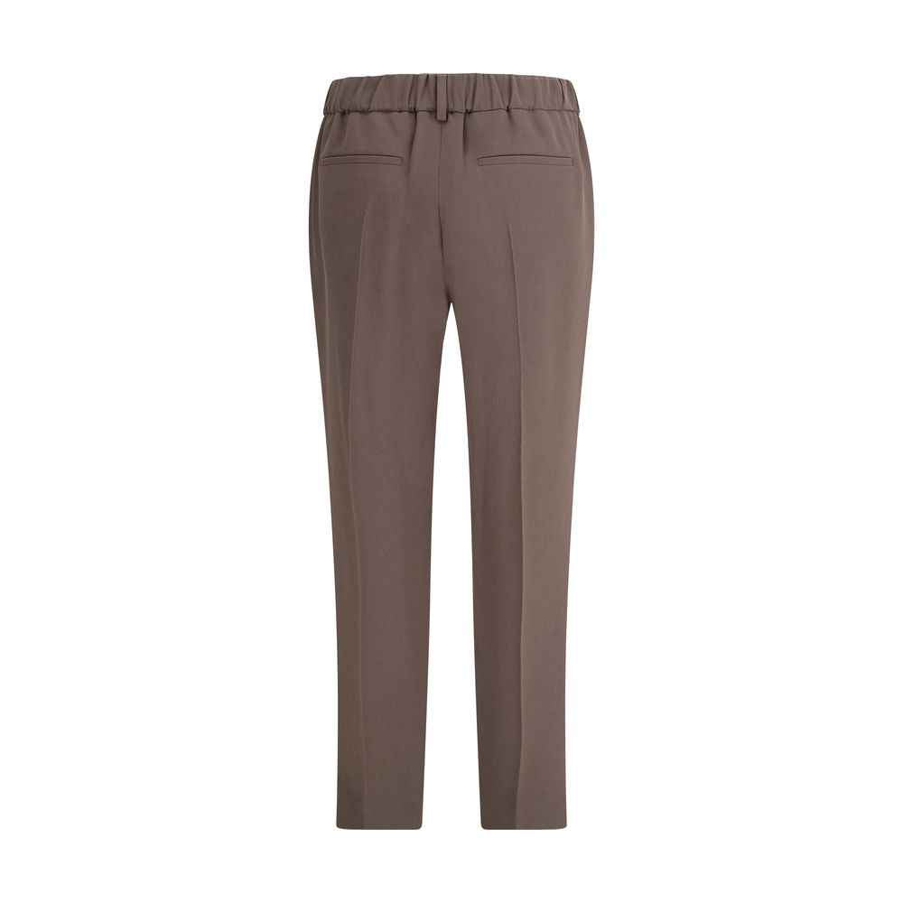 Brunello Cucinelli Gray Acetate Casual Pants