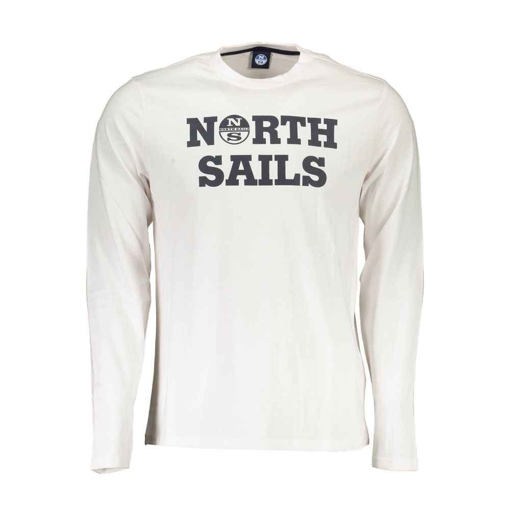 North Sails White Cotton Men T-Shirt