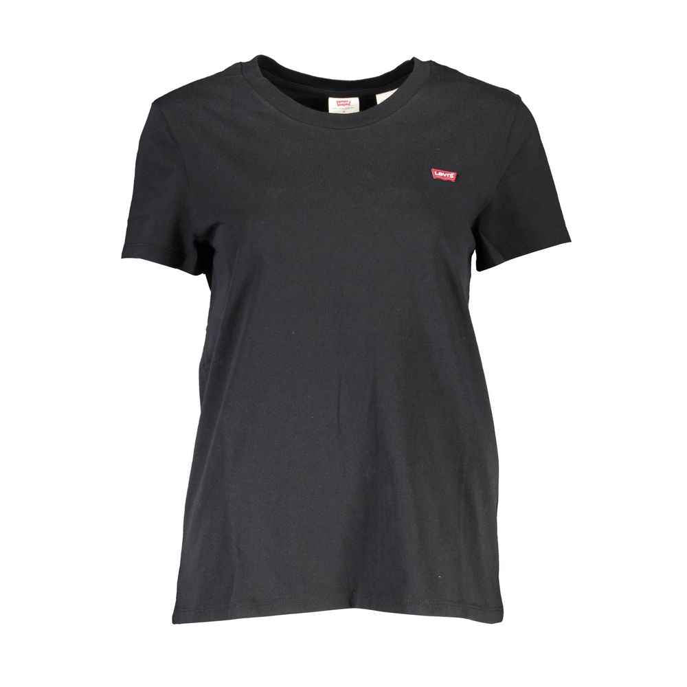 Levi's Black Cotton Women T-Shirt
