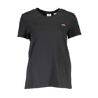 Levi's Black Cotton Women T-Shirt