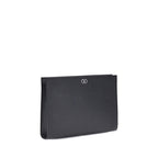 Valentino Garavani Black Calf Leather Bos Taurus Wallet