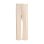 Valentino Cream Fleece Wool Dress Pants