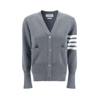 Thom Browne Gray Fleece Wool Cardigan