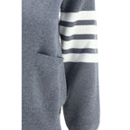 Thom Browne Gray Fleece Wool Cardigan