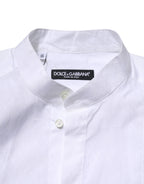 Dolce & Gabbana White Cotton Slim Long Sleeves Formal Shirt